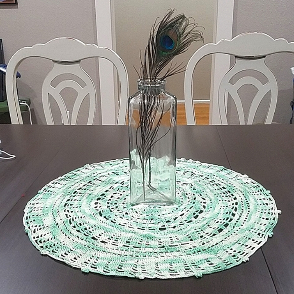 Large Vintage Hand Crocheted Table Doilie